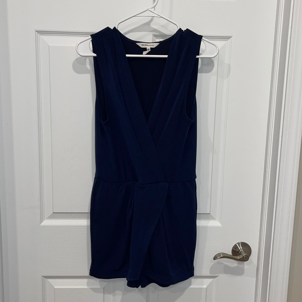 BCBG Navy Romper